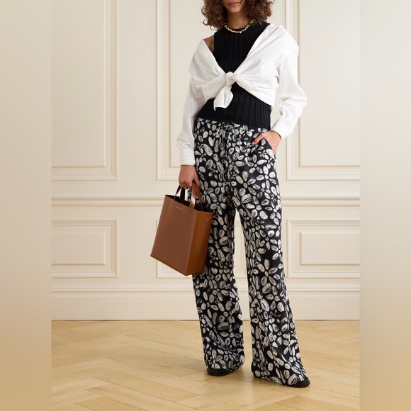 Marni Blooming Envers Satin pants 38